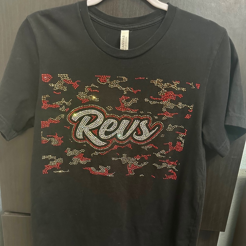 Top Gun Revelation Bella Canvas T-shirt  Size Medium Raleigh Rhinestones